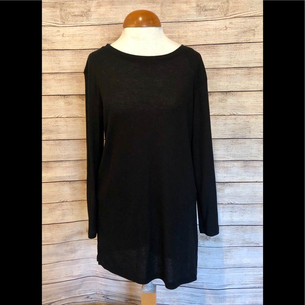 Old Navy - Black cotton ribbed tunic